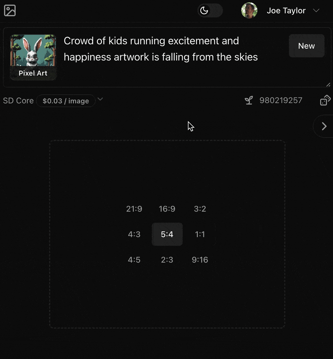 Aspect ratio control